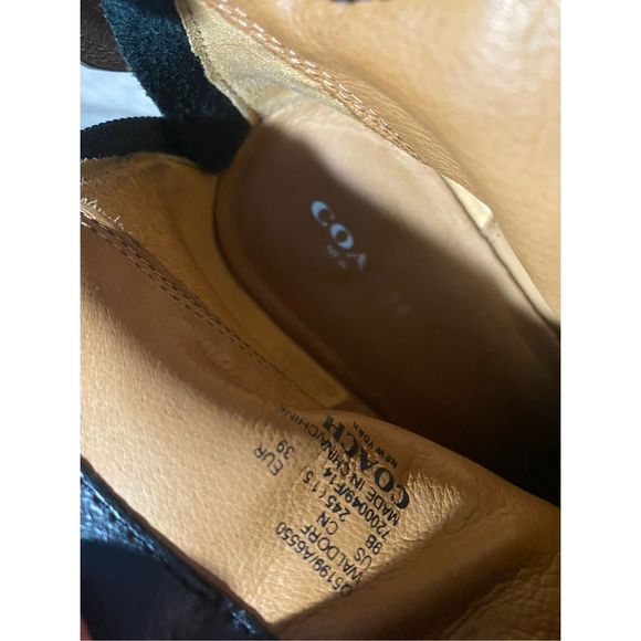 Coach Waldorf Bootie Black Polished Calf Leather Boots, Size 8.5, MSRP $318 - Picture 12 of 14